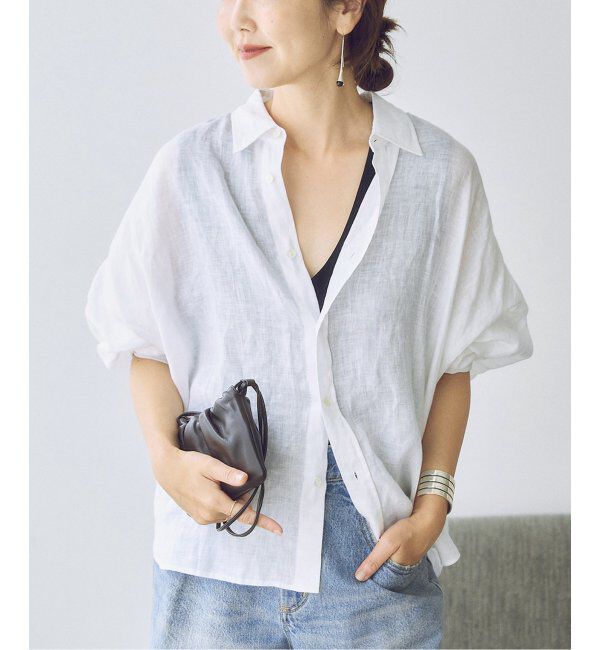 Plage「Linen Short シャツ」|シャツ・ブラウス|ホワイト