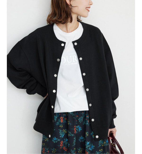 SLOBE IENA「《WEB・一部店舗限定/追加4》ダブルフェイスジャージースナップカーディガン」|カーディガン|