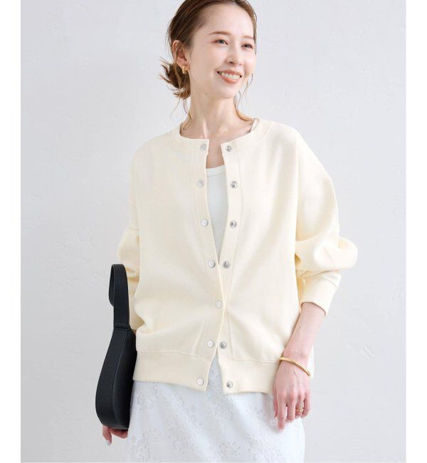 SLOBE IENA「《WEB・一部店舗限定/追加4》ダブルフェイスジャージースナップカーディガン」|カーディガン|