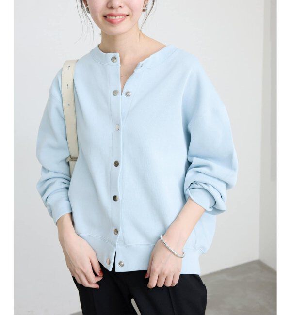 SLOBE IENA「《WEB・一部店舗限定/追加4》ダブルフェイスジャージースナップカーディガン」|カーディガン|