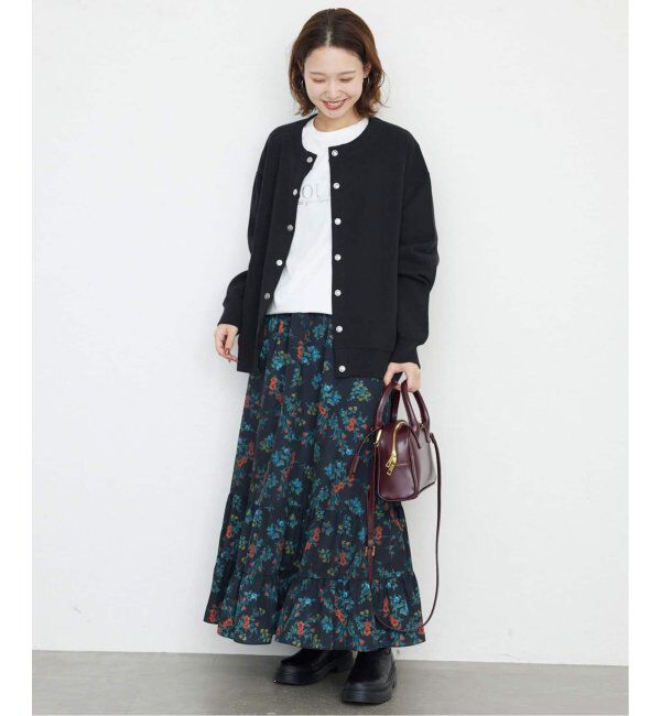 SLOBE IENA「《WEB・一部店舗限定/追加4》ダブルフェイスジャージースナップカーディガン」|カーディガン|