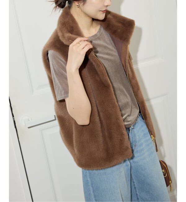 SLOBE IENA「ミンクエコファーベスト」|ダウンベスト・ベスト|