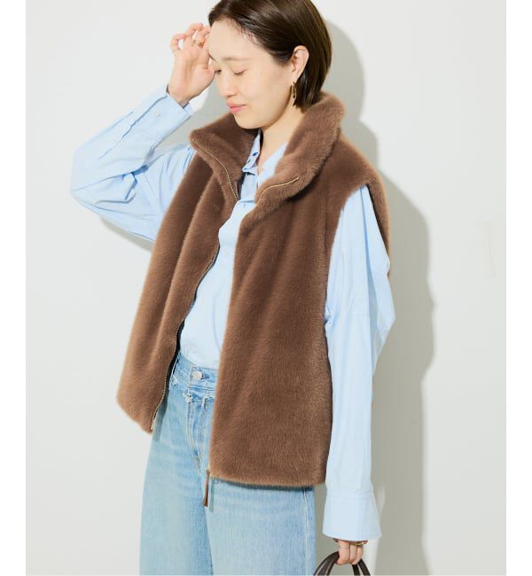 SLOBE IENA「ミンクエコファーベスト」|ダウンベスト・ベスト|