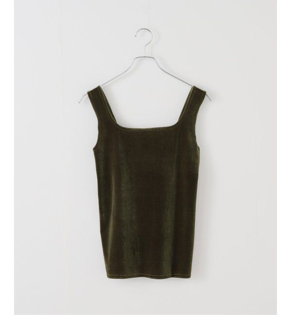IENA「SIMONE WILD/シモーネ ワイルド VELVET SINGLET タンクトップ VELVETSINGLET」|Tシャツ・カットソー|カーキ