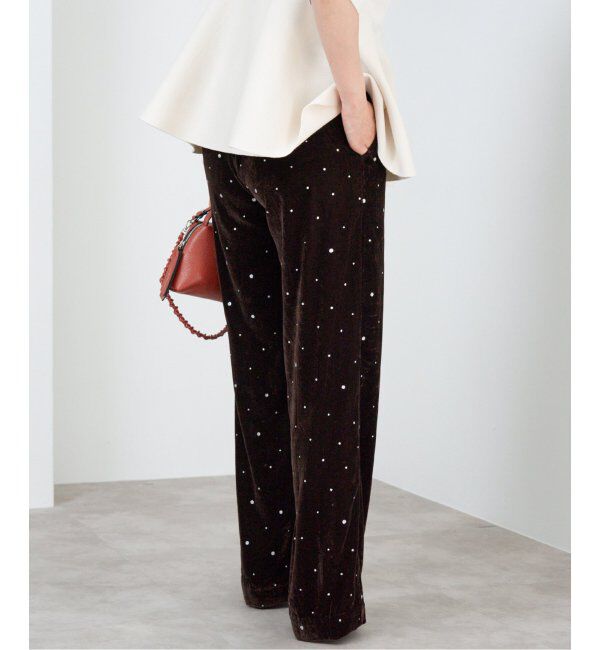 IENA「COUTURE D&rsquo;ADAM/クチュールドアダム Glitter PT ベロアイージーパンツ 221」|その他|