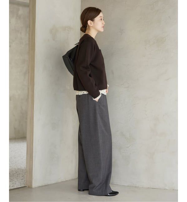 IENA「《追加》スーパーファインスムースクルーカーディガン」|カーディガン|