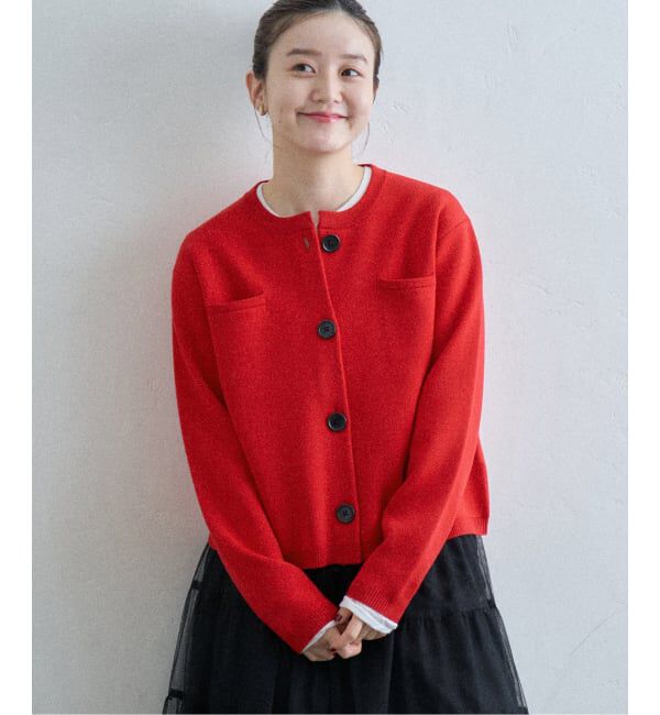 IENA「《追加》スーパーファインスムースクルーカーディガン」|カーディガン|