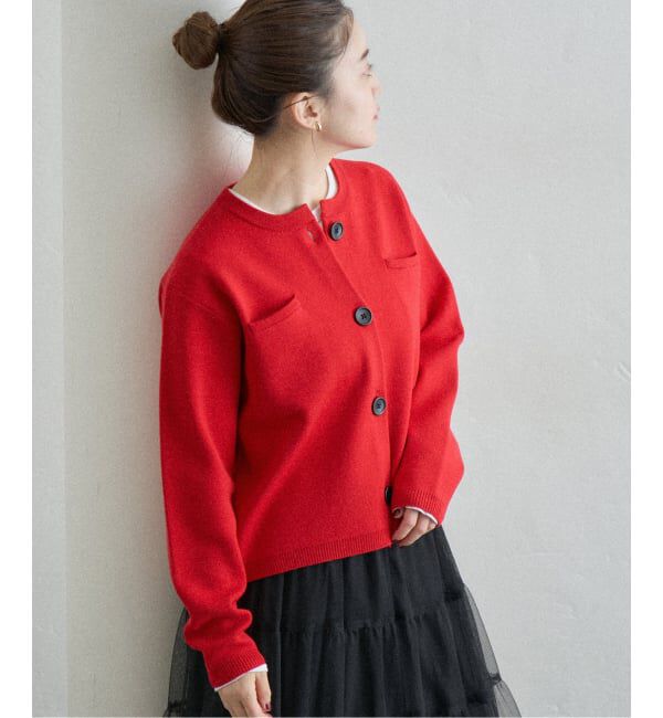 IENA「《追加》スーパーファインスムースクルーカーディガン」|カーディガン|