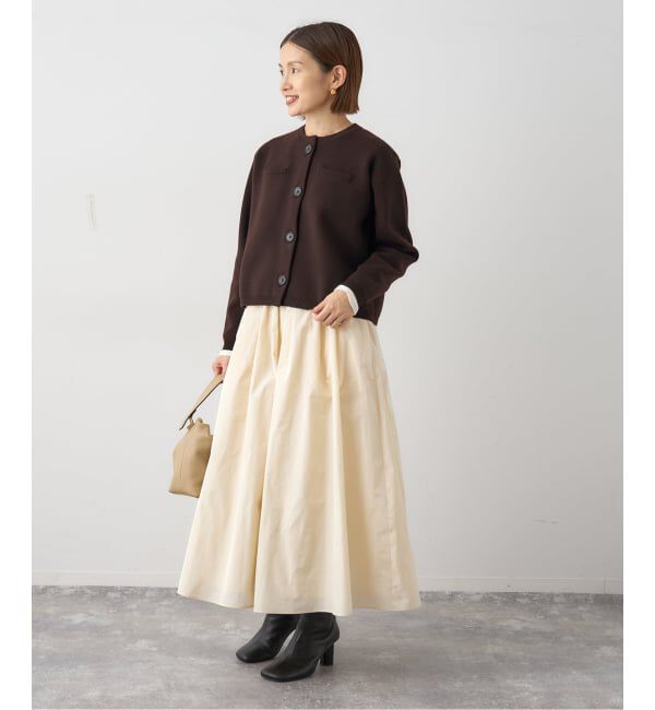 IENA「《追加》スーパーファインスムースクルーカーディガン」|カーディガン|