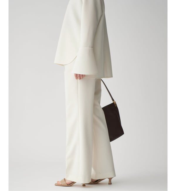 VERMEIL par iena「《追加2》ダブルクロスストレッチパンツ」|スラックス|