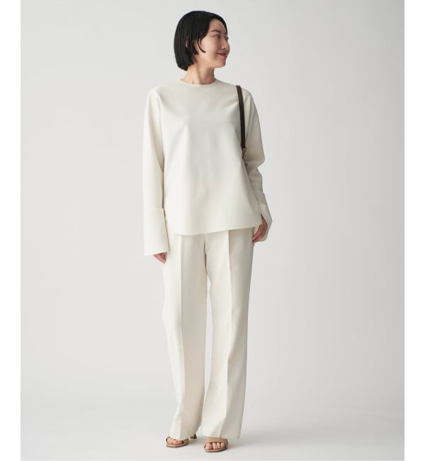 VERMEIL par iena「《追加2》ダブルクロスストレッチパンツ」|スラックス|