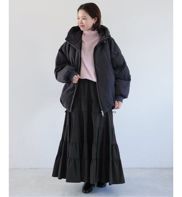 SLOBE IENA「シルキータッサーティアードスカート」|スカート|