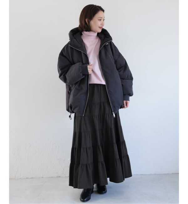 SLOBE IENA「シルキータッサーティアードスカート」|スカート|