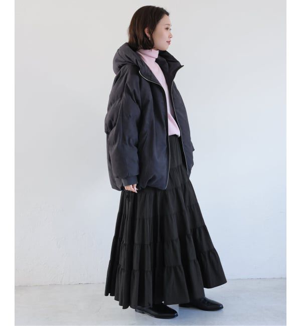 SLOBE IENA「シルキータッサーティアードスカート」|スカート|