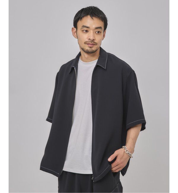 EDIFICE「E. Waving Dobby ZIP シャツ」|シャツ・ブラウス|