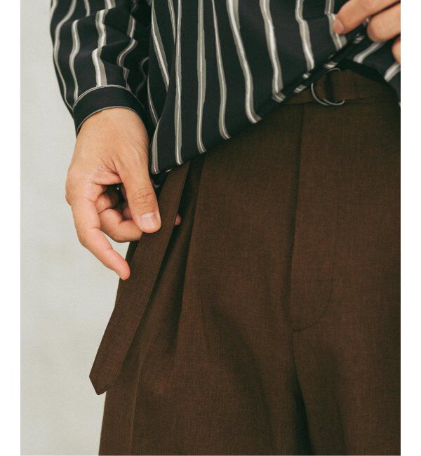 EDIFICE「シャンタン ベルテッド 2プリーツ ショーツ」|その他|
