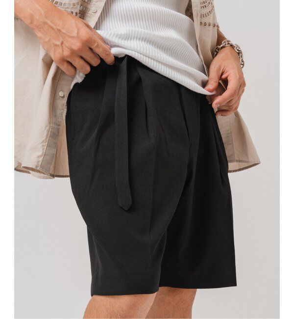 EDIFICE「シャンタン ベルテッド 2プリーツ ショーツ」|その他|