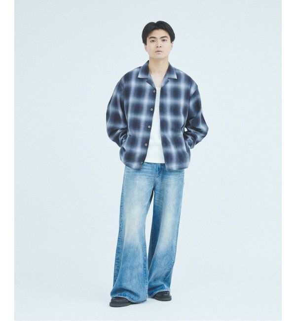 J.S.Homestead「J.S.Homestead / リラックス オンブレ オープン カラー シャツ」|シャツ・ブラウス|
