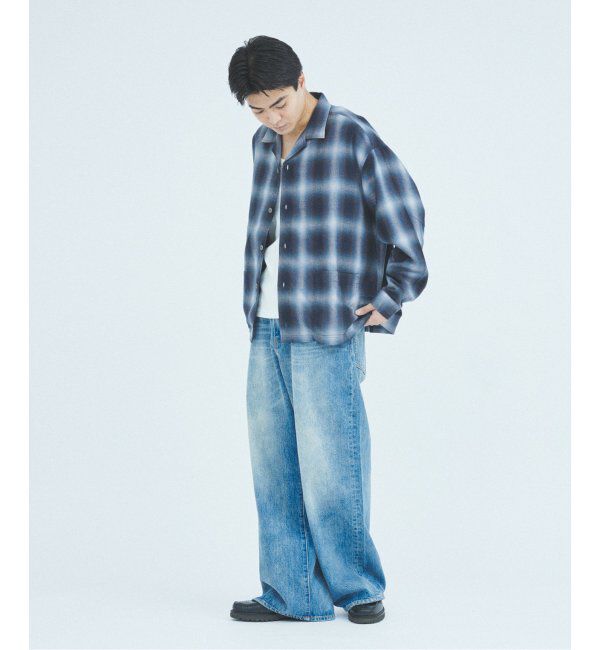 J.S.Homestead「J.S.Homestead / リラックス オンブレ オープン カラー シャツ」|シャツ・ブラウス|