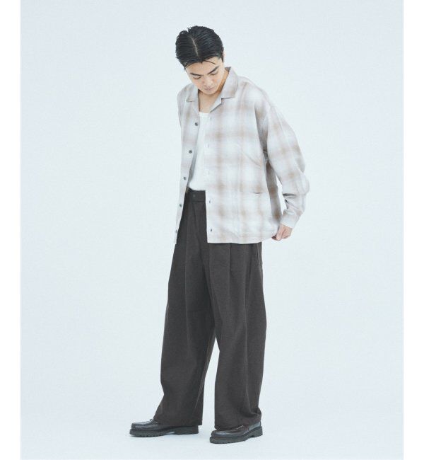 J.S.Homestead「J.S.Homestead / リラックス オンブレ オープン カラー シャツ」|シャツ・ブラウス|