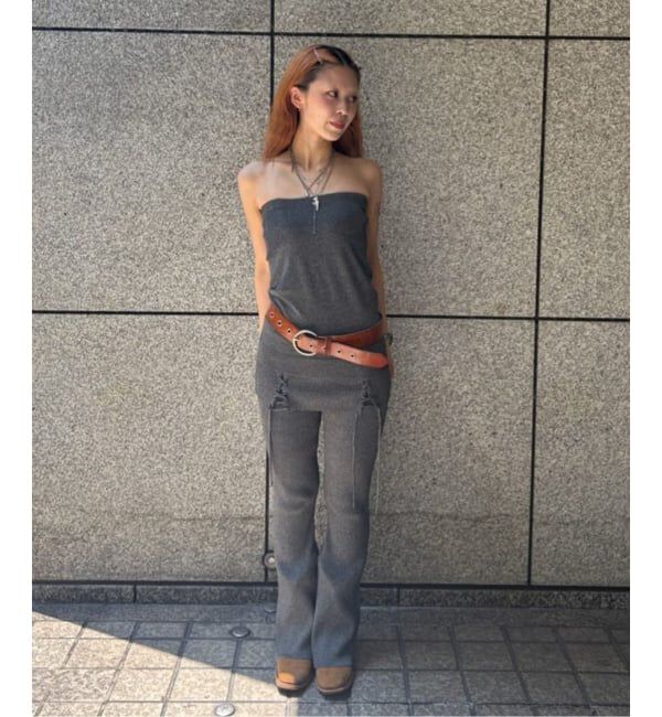 Oriens JOURNAL STANDARD「レースアップニットフレアパンツ」|その他|