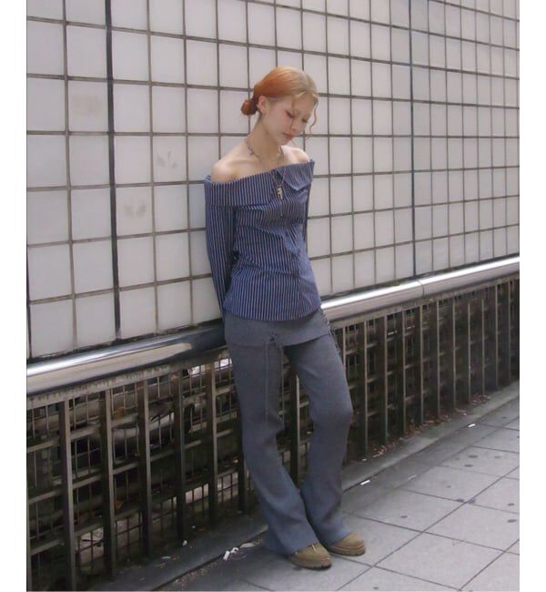 Oriens JOURNAL STANDARD「レースアップニットフレアパンツ」|その他|