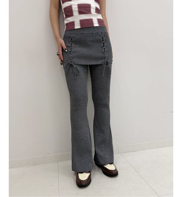 Oriens JOURNAL STANDARD「レースアップニットフレアパンツ」|その他|