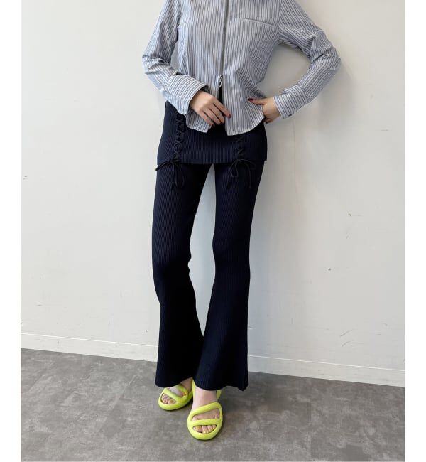 Oriens JOURNAL STANDARD「レースアップニットフレアパンツ」|その他|
