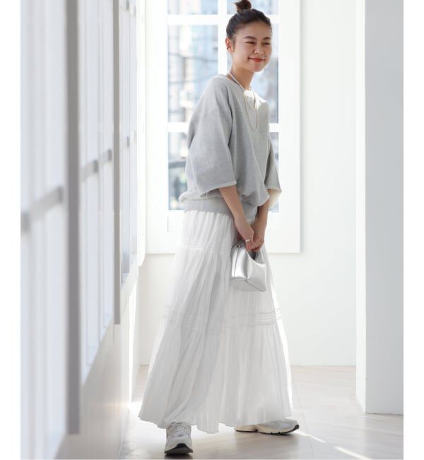 JOURNAL STANDARD relume「《WEB限定追加予約》コットンボイルクリンクルティアードスカート」|スカート|