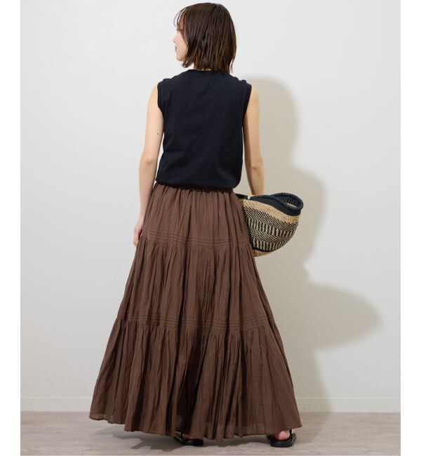 JOURNAL STANDARD relume「《WEB限定追加予約》コットンボイルクリンクルティアードスカート」|スカート|