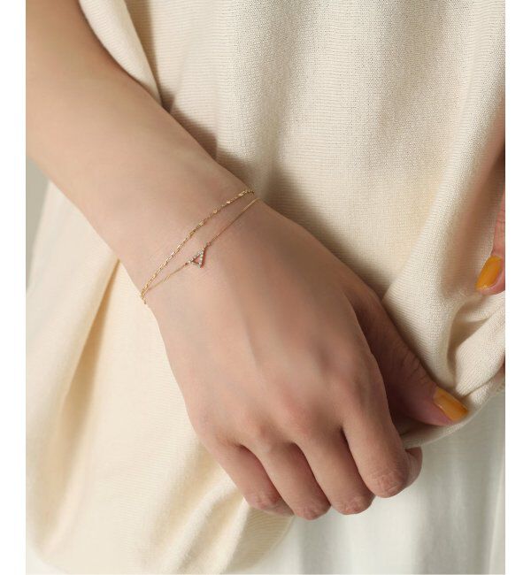 Lilas by Spick&Span「トライアングルダイヤブレスレット K10」|ブレスレット・バングル|