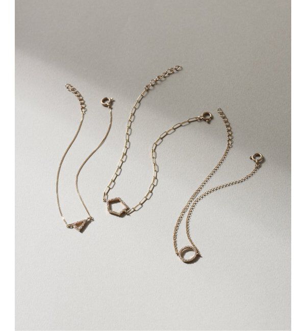 Lilas by Spick&Span「トライアングルダイヤブレスレット K10」|ブレスレット・バングル|