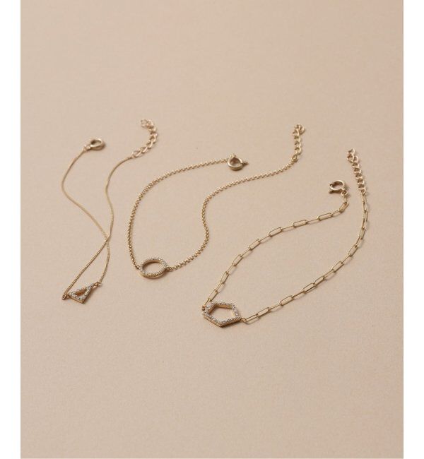 Lilas by Spick&Span「トライアングルダイヤブレスレット K10」|ブレスレット・バングル|