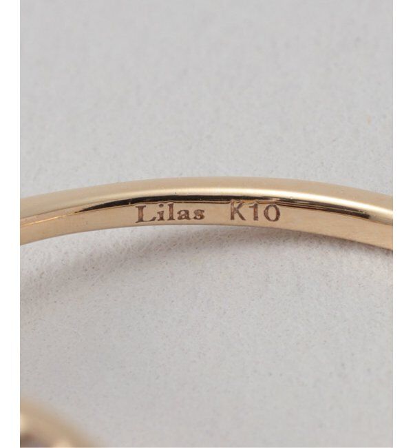 Lilas by Spick&Span「ティアドロップラインダイヤリング K10」|リング|