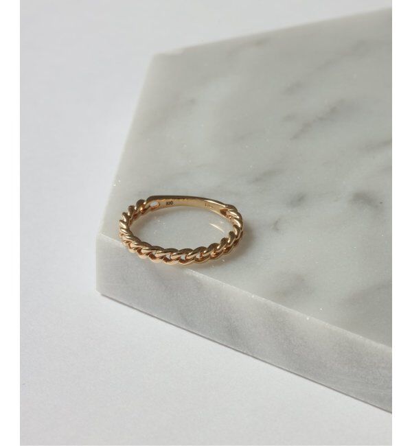 Lilas by Spick&Span「チェーンピンキーリング K10」|リング|