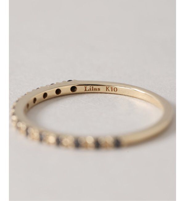 Lilas by Spick&Span「ブラックダイヤハーフエタニティーピンキーリング K10」|リング|