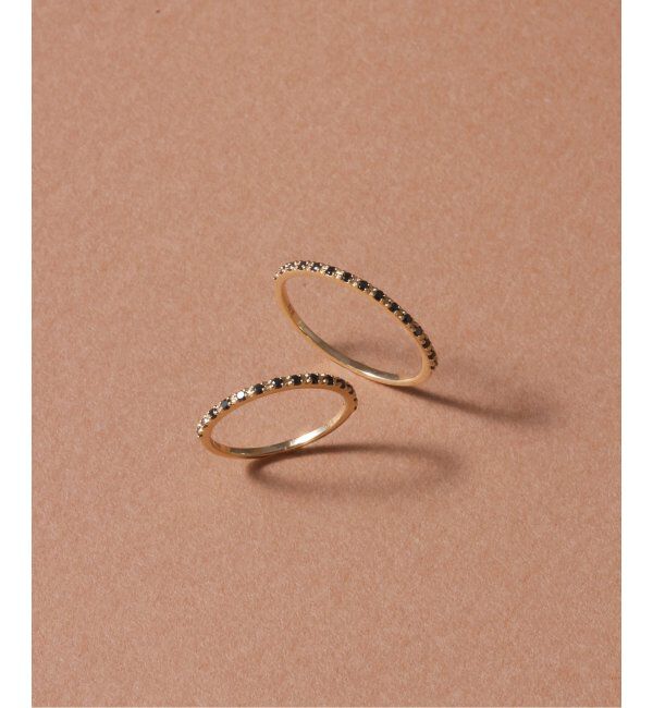 Lilas by Spick&Span「ブラックダイヤハーフエタニティーピンキーリング K10」|リング|