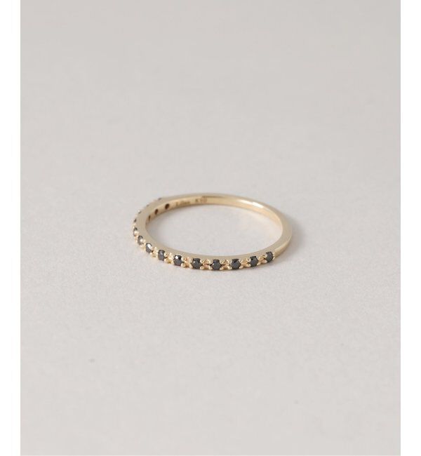 Lilas by Spick&Span「ブラックダイヤハーフエタニティーピンキーリング K10」|リング|