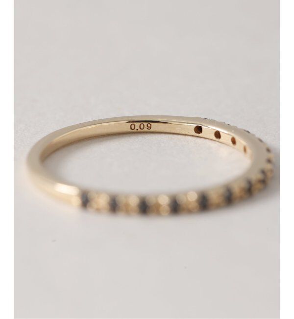 Lilas by Spick&Span「ブラックダイヤハーフエタニティーピンキーリング K10」|リング|