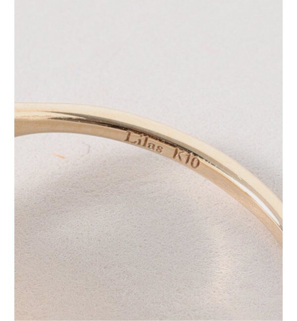 Lilas by Spick&Span「ホワイトムーンストーン8角2ラインダイヤリング K10」|リング|