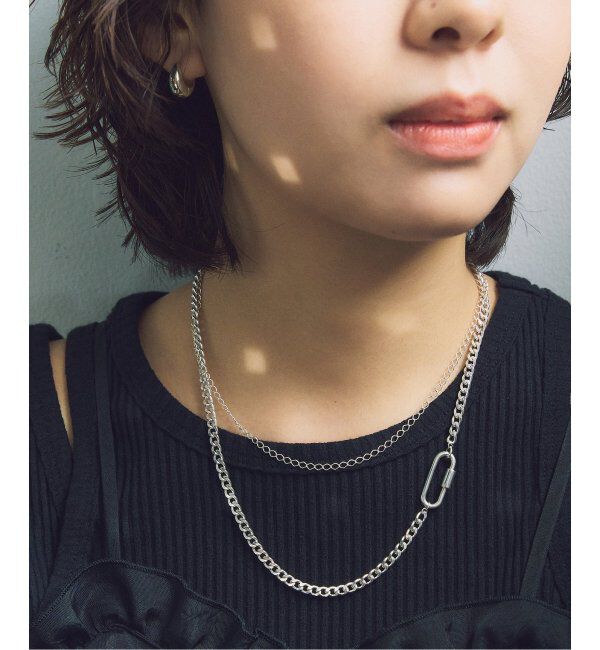 Spick and Span「【SAMH by LILAS】カラビナキヘイチェーンネックレス SV」|ネックレス|