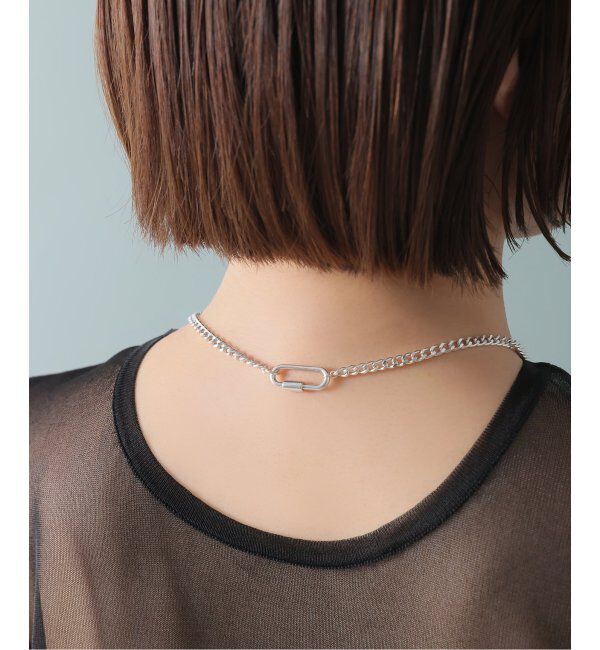 Spick and Span「【SAMH by LILAS】カラビナキヘイチェーンネックレス SV」|ネックレス|