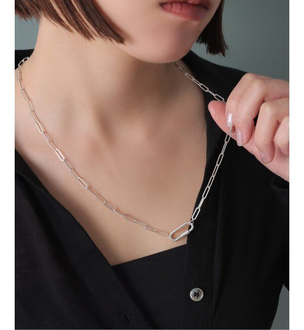 Spick and Span「【SAMH by LILAS】カラビナペーパークリップチェーンネックレス SV」|ネックレス|