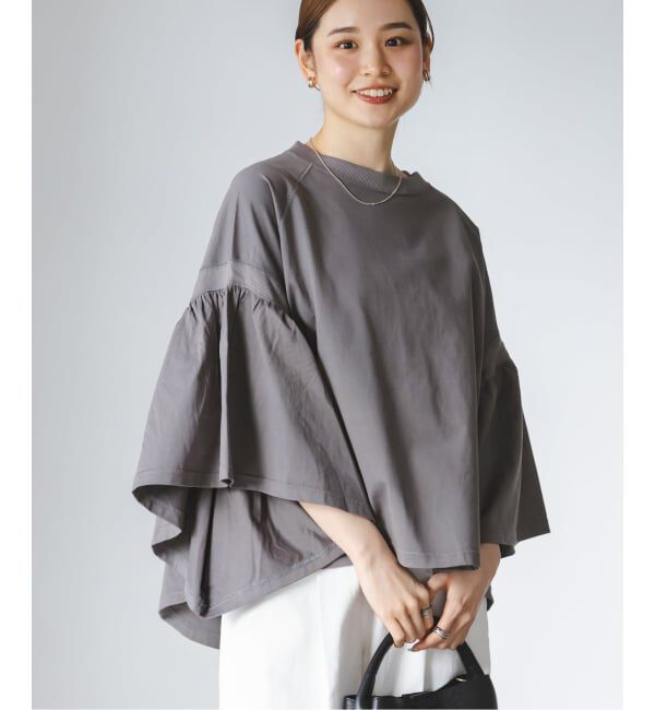 NOBLE「《追加》COG THE BIGSMOKE/コグザビッグスモーク LAURA GATHERED SLV TOP」|Tシャツ・カットソー|