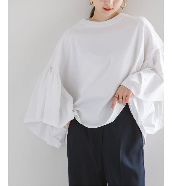 NOBLE「《追加》COG THE BIGSMOKE/コグザビッグスモーク LAURA GATHERED SLV TOP」|Tシャツ・カットソー|