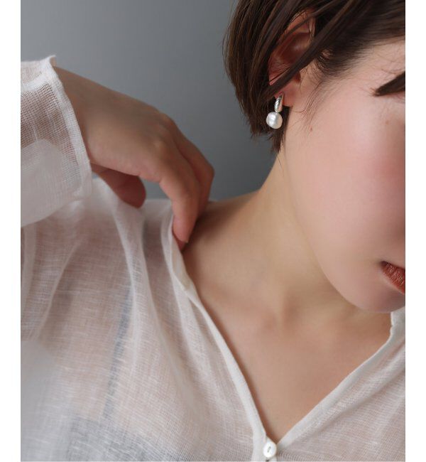 Spick and Span「《WEB限定》【SAMH by LILAS】ケシパールフープピアス SV(両耳)」|ピアス|