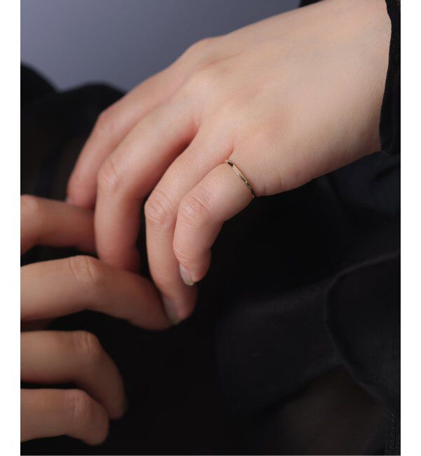 Lilas by Spick&Span「スロープラインピンキーリング K10」|リング|