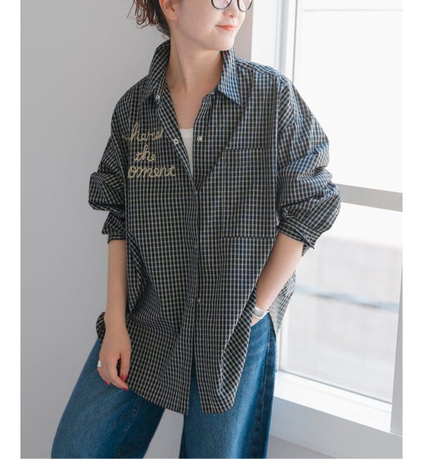Spick and Span「刺繍オーバーシャツ」|シャツ・ブラウス|