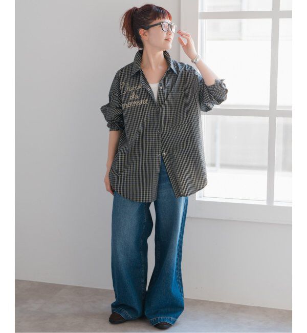 Spick and Span「刺繍オーバーシャツ」|シャツ・ブラウス|