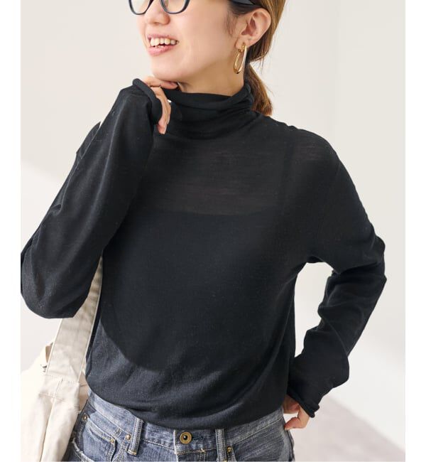 FRAMeWORK「18ゲージタートルネック」|ニット・セーター|ブラック